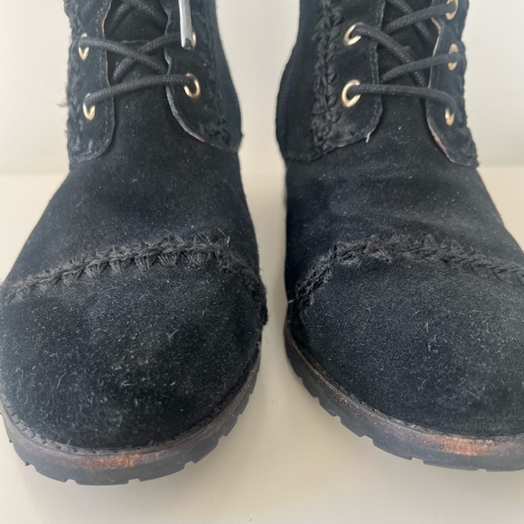 Jack Rogers Size 8 Suede Gemma Lace Up Booties - Picture 5 of 8